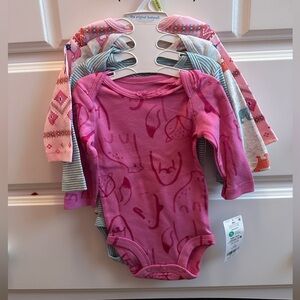 Brand New Carters Long Sleeve Onesies, 3 month